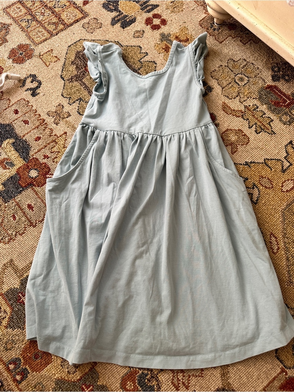 Hanna Andersson Teal Dress sz 6-7